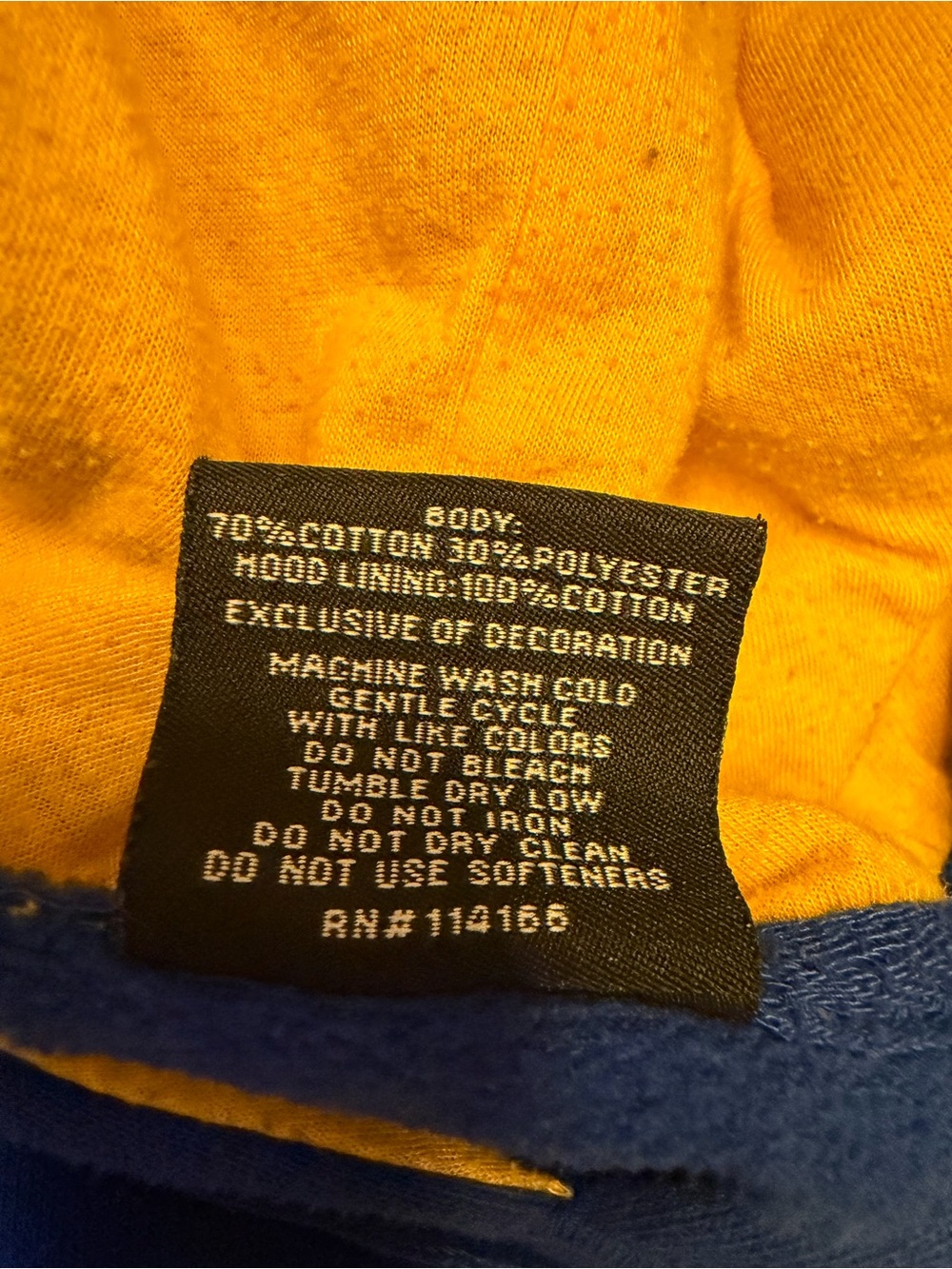 Colosseum Pitt Panthers Hoodie Mens Medium Blue Gold H2P Sweatshirt PITT0101 - Picture 6 of 6